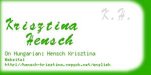 krisztina hensch business card